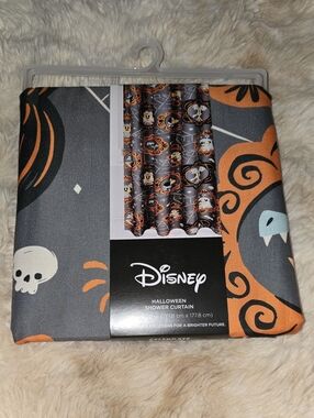 Disney's Mickey & Friends Halloween Shower Curtain 70" X 70"